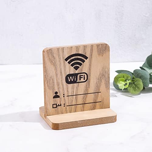 Gorgecraft Wi -Fi Wi -Fi Senha Wood Wood Freesternding Display Titular com Base Wood Stand para Home ou Business Table Office