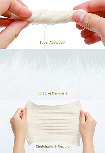 Limpa de bebê seco de algodão orgânico para pele sensível - sensação de caxemira, uso duplo molhado e seco para cuidados