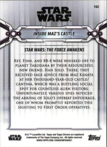 2019 Topps Chrome Star Wars Legacy 162 dentro do cartão de negociação do castelo de Maz