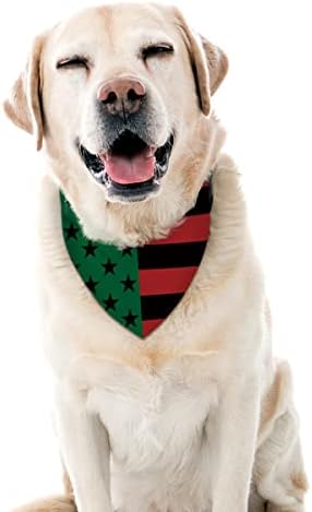 Juneteenth Dog Bandana Freedom Stars and Stripes Triangle Dog Sconhas Acessórios ajustáveis ​​para pequenos animais de estimação médios