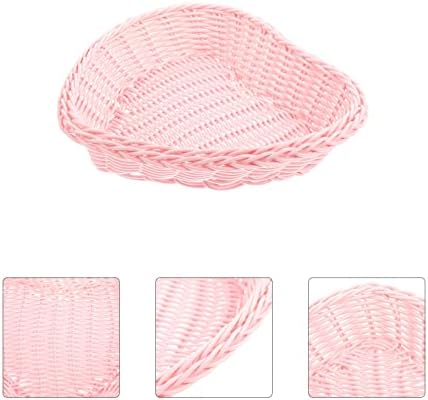 XOUVY for Bins Plástico tecido multifuncional, design de mesa de cesta, exibição de porcas de bandeja lanches que servem
