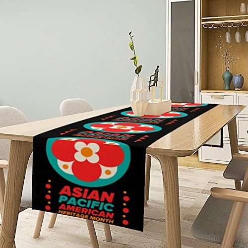 Mês da Heritage Mês da Ásia -Americana e Pacífico, corredor de mesa de jantar vintage de seto