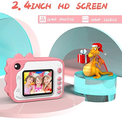 Câmera de impressão instantânea de Ushining para crianças de 12MP de câmera digital para crianças de 3 a 12 anos de