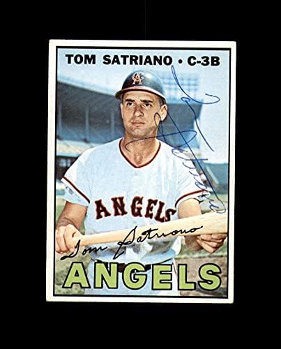 Tom Satriano assinou 1967 Topps California Angels Autograph