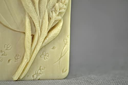 Artcraftmolds Molde de silicone de lavanda para fabricação de sabão, vela, resina, argila, gesso e outros artesanatos