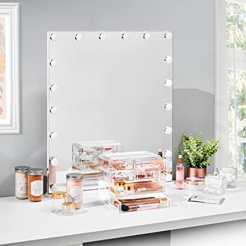 Sorbus Clear Makeup Organizer Display - Organização elegante e estojo de armazenamento para cosméticos, jóias e acessórios para o