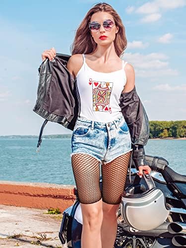 BENCAILOR 3 Pares Shorts de pescadores de pescadores de moto de pescadores curto para mulheres de cintura alta elástica See