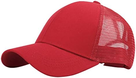 Tampa de cor aberta unissex Outdoor Solid Solid Hat Baseball Cap de volta à malha de malha Baseball Caps Mens Visor Hat