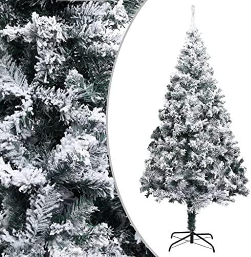 Árvore de Natal artificial de Vidaxl com verde de neve reunido 70,9 PVC