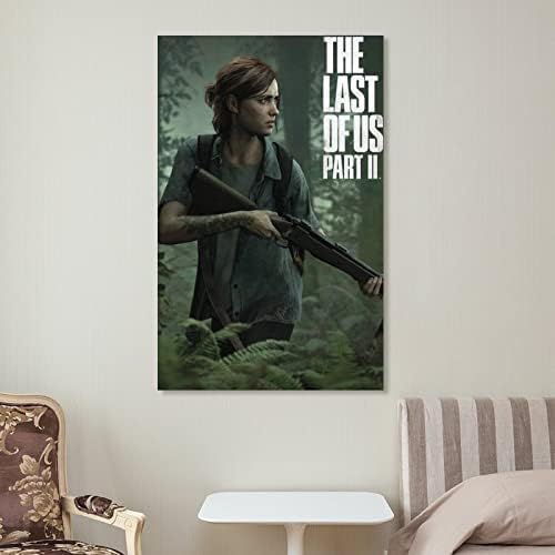 Ywvwy The Last of Us Part II Poster Gaming Ellie Posters Desembléia Arte da parede de Wall Print Print Modern Family Bedroom Decor 12x18inch