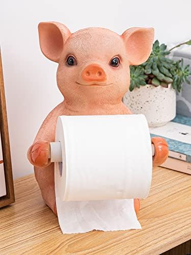 3D Pig Tootom Towel Kitchen Hanger Rack Banheiro Rolo de toalhas Organizador simplesmente em pé de bancada Rolo de papel