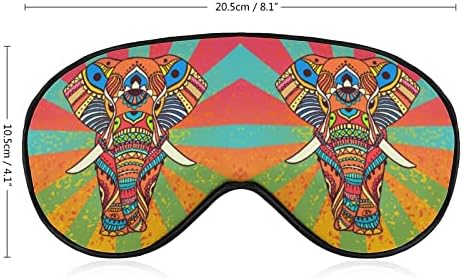 Máscara de olho de elefante boho para dormir de blecaute noturno de venda com cinta ajustável para homens mulheres viajam
