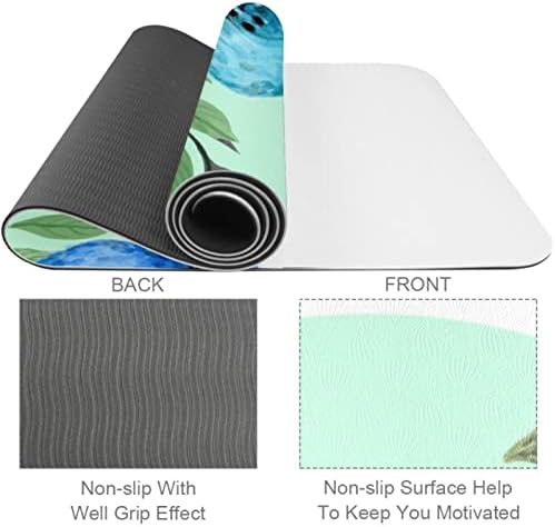 Sdlkfreli 6mm de ioga extra-espessa, Blue Birds Padrão Imprimir impressão Ecocompreeável TPE Mats de exercícios Pilates Mat