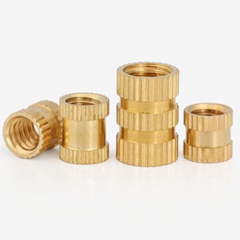 5-100pcs Brass Insert M2 m2.5 m3 m4 m5 m6 m8 m10 inserções de cobre