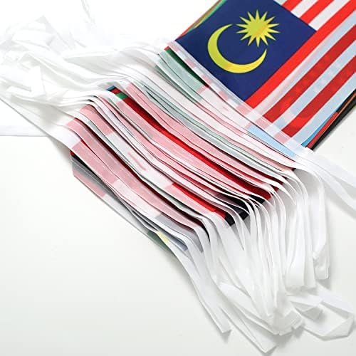 48 países asiáticos bandeiras de cordas, bandeira internacional de bandeira nacional de cordas, festival internacional de eventos da