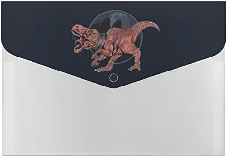 Dinosaur T Rex Expanding File Pollow Pocket Prints fofos Pastas de arquivamento expansível Organizador de documentos de acordeão