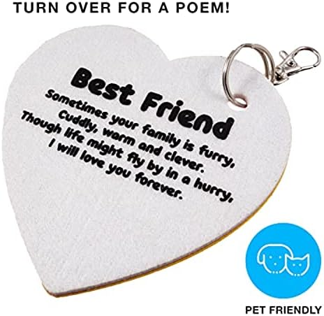 Chaveiro de tag de cachorro Ly - fofo clipe de estimação em forma de coração em forma de halloween acessório de fantasia