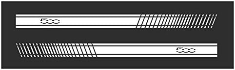 Adequado para Fiat 500 Abs Plastic Car Sport Stripes Painel de porta Decal