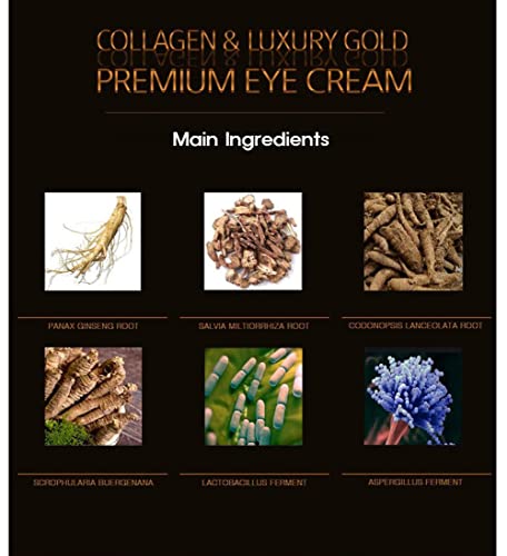 3W Clinic Collagen & Luxury Gold Premium Eye Cream 40ml/1,35fl.oz hidratante e vitalização
