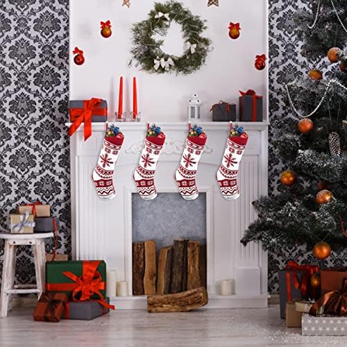 Garland de decoração de Natal 18 polegadas Decorações de Natal Saco de meias de natal malha de malha