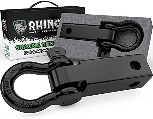 Rhino USA Bundle - Recuperação de reboque + hackle hitch + bolsa de armazenamento de engrenagem de recuperação - garantida para