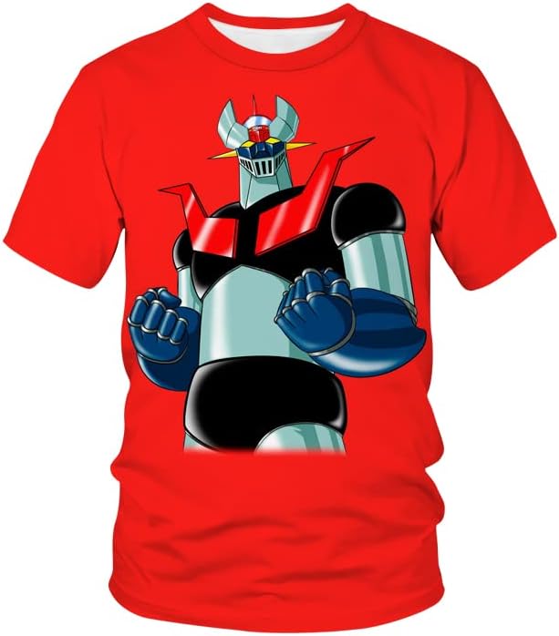 Camisa robô meninos de manga curta mazingerz camiseta meninos meninas tops gráficos camisetas roupas de camisetas