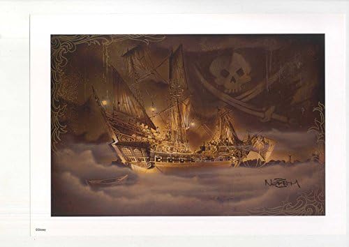 Walt Disney Pirates of the Caribbean Pirate Ship On The Seas Color Print by Noah