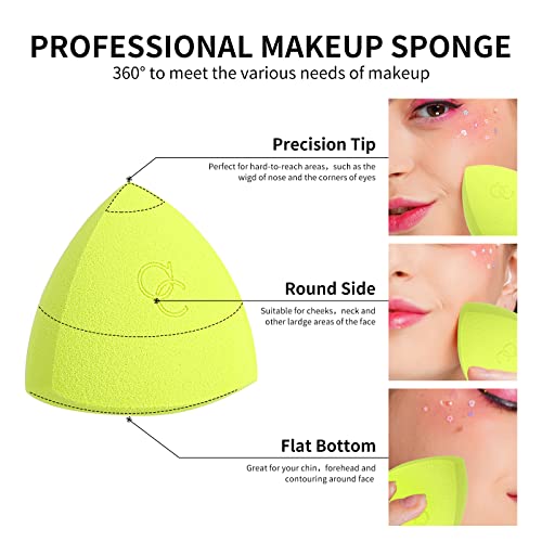 Docolor Makeup Sponge Cosmetics Beauty Sponge Blender 4pcs Multi-cor de maquiagem em forma de pirâmide esponjas, impecável