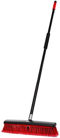 Alpine Industries 2-em 1 Recuragem de superfície lisa Push Broom-Sweeper Handle Long Handle-cabeça de limpeza larga com cerdas