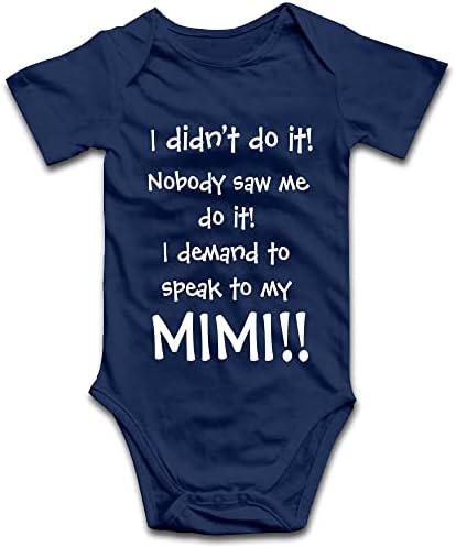DOQOSESHY Eu exigi falar com meu Mimi Unisex Baby Onesie Bodysuit