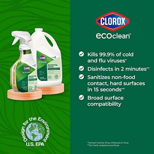 Clorox Cloroxpro Ecoclean Desinfetar o frasco de spray mais limpo, 32 onças fluidas