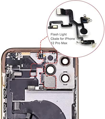 JOHNCase New OEM Flash Light Flex Cable Substituição Compatível para iPhone 12 Pro Max 6.7