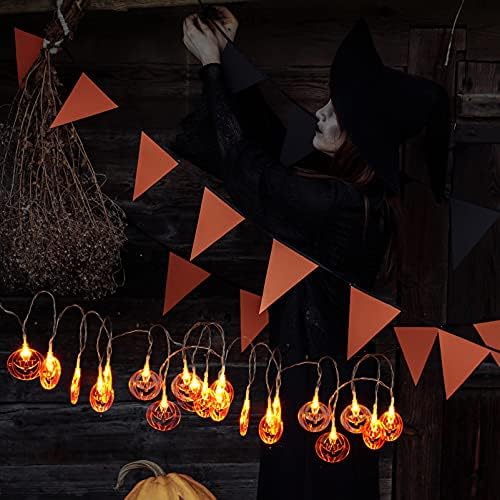 Aboofan 3 sets Halloween String Lights Spider Pumpkin Ghost String Light Halloween Decorações de Halloween Party Favors