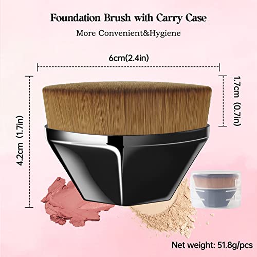 Brush de maquiagem da Fundação ArouSar, sem traço Kabuki Brush com densidade Hight Ultra Soft cerdas adequadas para fundação líquida,