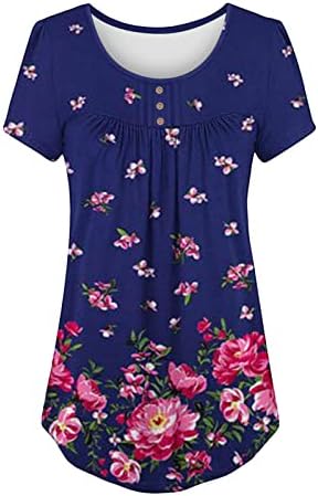 Tshirts de manga curta para a tripulação feminina, decote em coração de pescoço de cereja com blackic tops tshirts Ladies 2023