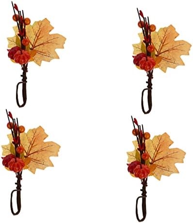 Didiseaon 4pcs bordo guardanapos de abóbora decoração de flores decoração para casa decoração de natividade de outono