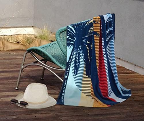 Lucky Brand Super Lightweight-Quick Dry 36 x 68 Cotton Beach, piscina e toalha de banho, 68 em x 36 polegadas, palmeira