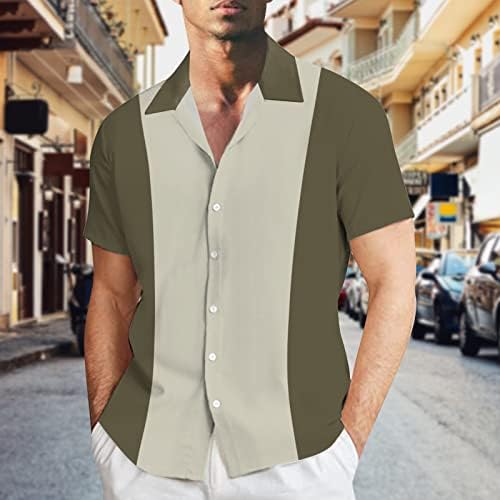 Mens Slim Undershirt Hawaiian Button Up Shirts Shirts For Men Camiseta de compressão Men camisas e tops florais masculinos