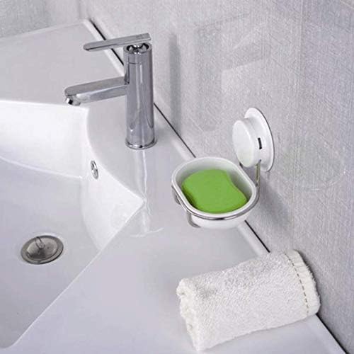 Xjjzs sucção xícara de banho de chuveiro prato de sabonete à prova de enferrujar Sover Sponge Solder para banheiro e pia