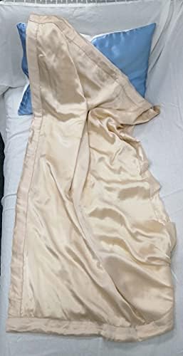 Cobertor de seda macia e macia de bebê - de seda de amoreira em uma camada com cobertura de ponta de pelúcia