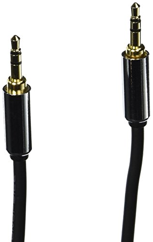 Cabo de áudio Monoprice - 3 pés - preto | 3,5 mm de estéreo macho a 3,5 mm de cabo de ouro macho e cabo de ouro e cabo de áudio -