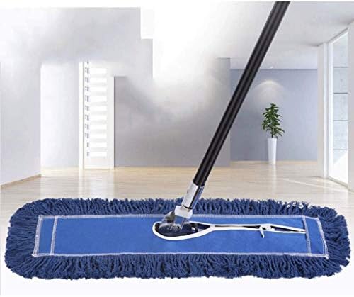 MOP MOP de poeira de aço inoxidável, esfregaços de microfibra para limpeza do piso, com alça ajustável extensível e almofadas