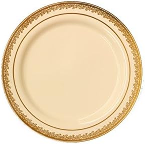 Creme e pratos de jantar de ouro - pacote de coleções de prestígio de 7 de 10