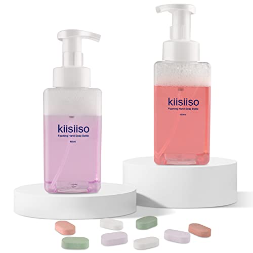 Kiisiiso Hand Soop espuma -1 Distribuidor de lavagem com as mãos de mão+10 comprimidos REFILL, embalagem compostável,