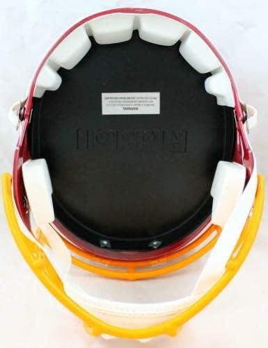 Terry McLaurin assinou o time de futebol de Washington f/s capacete de velocidade -beckettwhologram - capacetes autografados