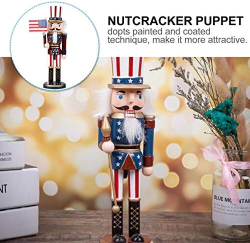 AMOSFUN 2PC Nutcracker para soldados musicais Brackers- Nozes de Natal Nozes de Halloween Toy- Classic Wooden Walnut Soldier
