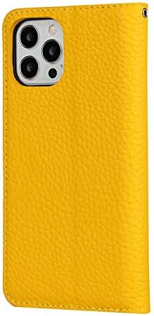 Frolan Premium Cow Leather para iPhone 12 Pro Max Wallet Case, 6,7 polegadas, com titular de cartão de crédito de bloqueio
