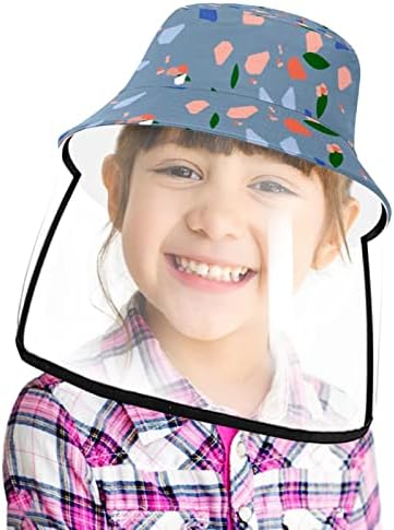 Chapéu de proteção para adultos com escudo facial, chapéu de pescador anti -sun tap, flor vintage pastoreável