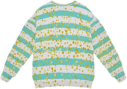 Turquoise PonS Stripes Boy Girl Girl Sorto Crewneck Sweater Sweater Coda