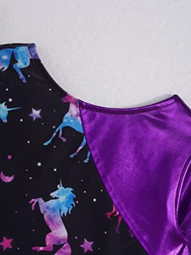 Jugaoge Girls Girls Shiny Gymnastics Darfit de Ballet Leotard com leggings 2 PCs Conjunto de roupas de dança ativa de roupas